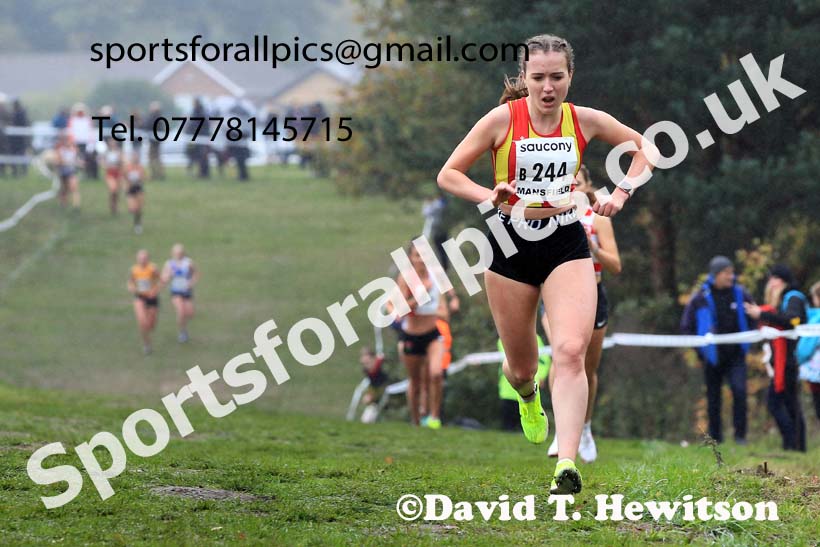 Junior Women, 2022 National Cross Country Relays, Berry Hill Park, Mansfield.  Photo: David T. Hewitson/Sports for All Pics